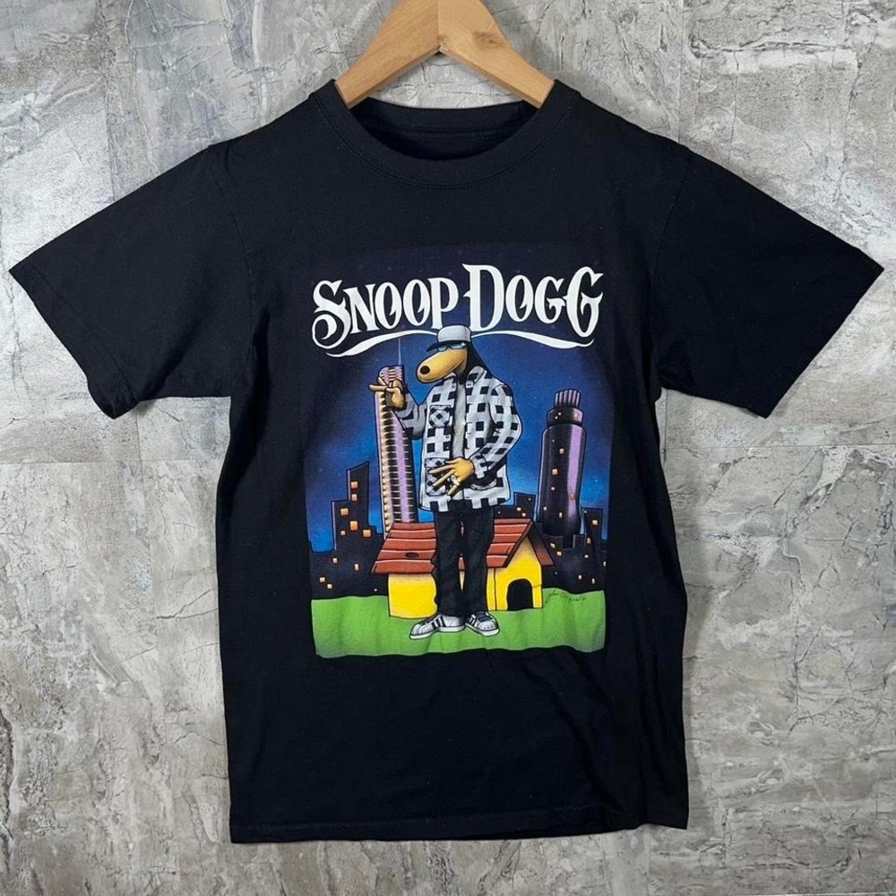 Snoop Dogg Shirt Mens Black Graphic Tee Tha Dogg Collection Rap Hip Hop‎ Size S